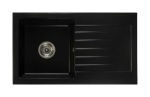 Zlewozmywak granitowy LEON czarny mat
