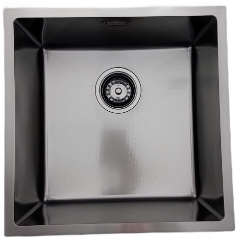 Zlewozmywak stalowy 44x44 cm czarny
