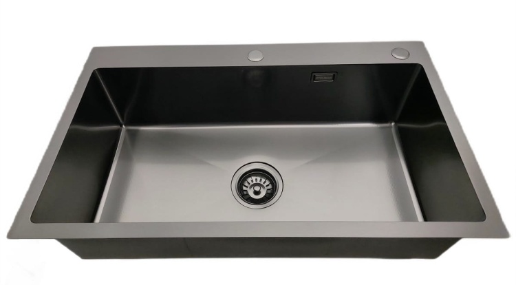 Zlew stalowy jedno komorowy STELLMAN STEEL 7545 czarny