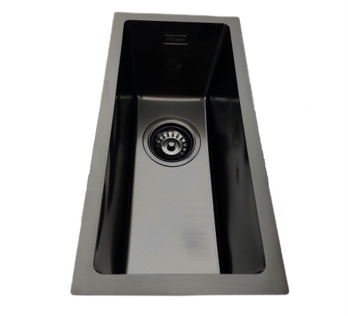 Zlewozmywak stalowy STEEL 2244p podwieszany CZARNY STELLMAN