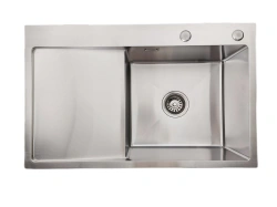 Zlewozmywak stalowy z ociekaczem STEEL 7849R 78x49 – prawa komora, SUS304