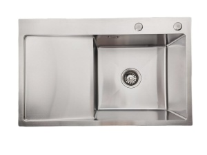 Zlewozmywak stalowy z ociekaczem STEEL 7849R 78x49 – prawa komora, SUS304