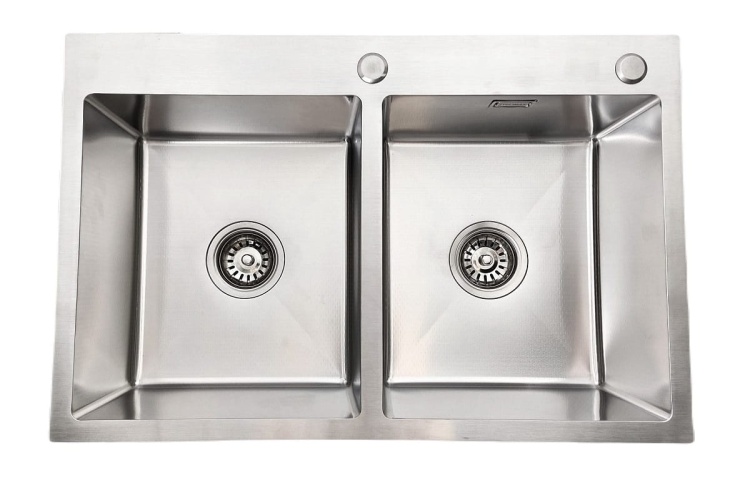 Zlewozmywak stalowy dwukomorowy STEEL 7549 inox