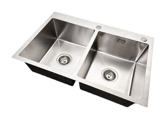 Zlewozmywak stalowy 2 komorowy STEEL 7549 inox