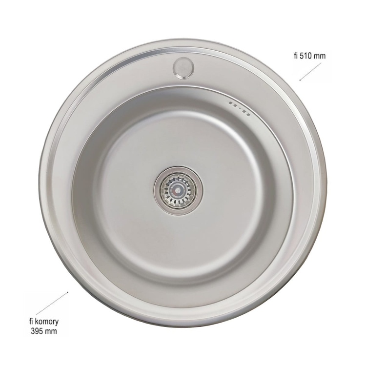 Zlewozmywak stalowy 510S6/180 Satyna + bateria chrom