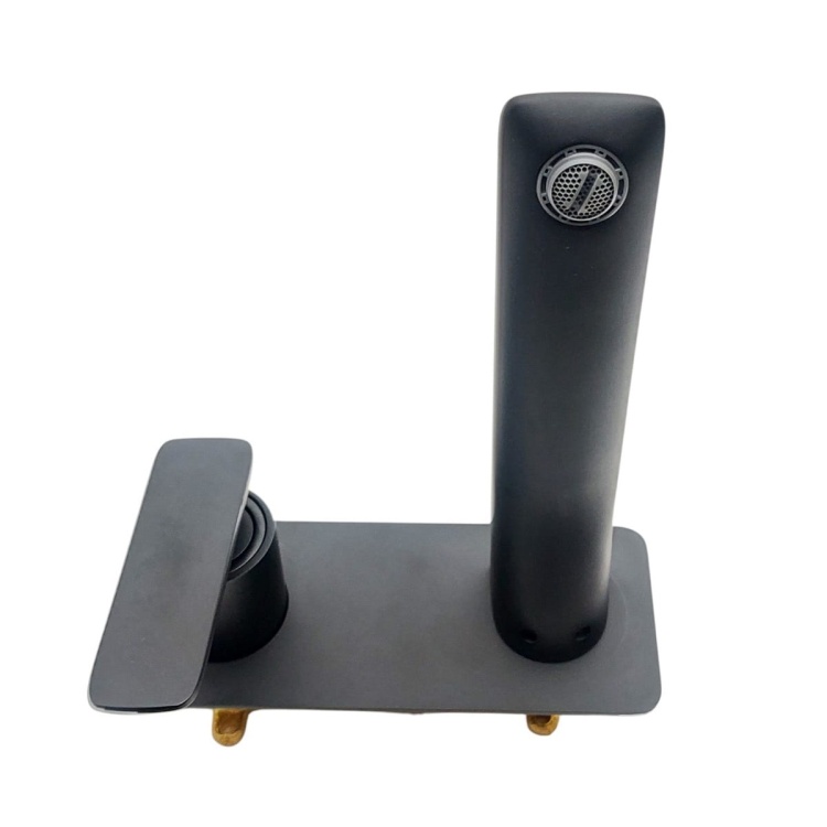 Bateria czarna umywalkowa podtynkowa