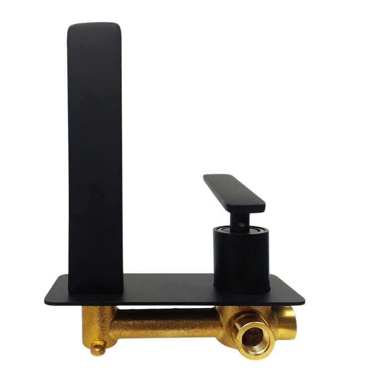 Umywalkowa podtynkowa bateria czarna VIKA