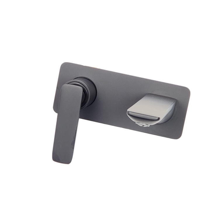 Czarna umywalkowa podtynkowa bateria VIKA