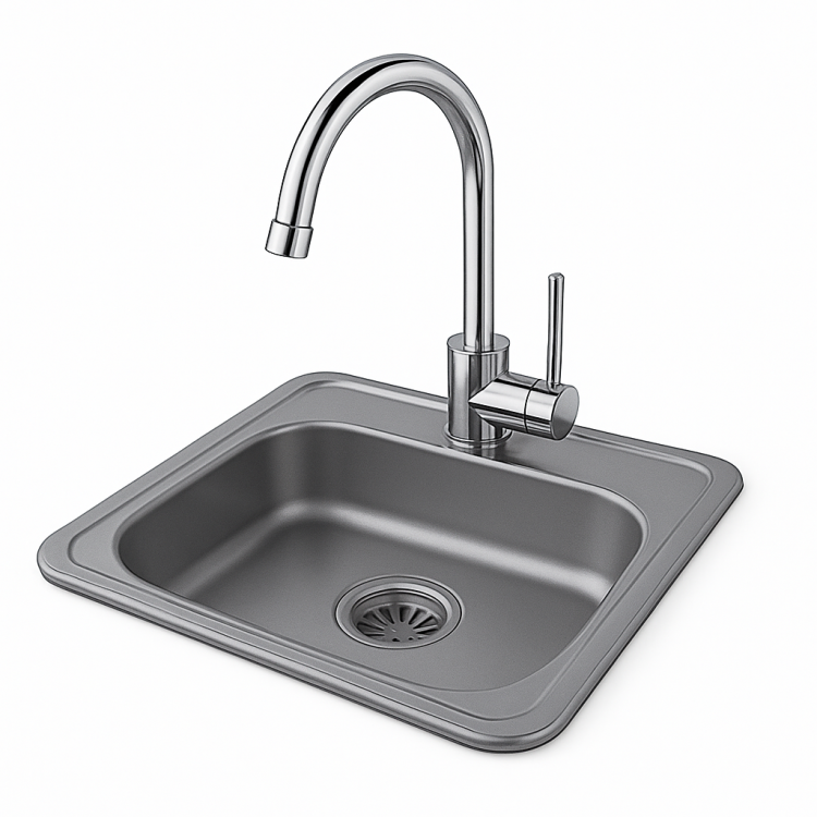 Zlewozmywak stalowy 4848 S8/180 SATYNA