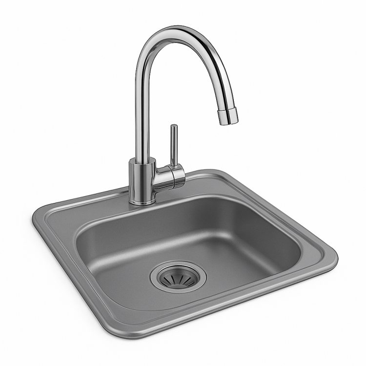 Zlewozmywak stalowy 4848 S8/180 SATYNA