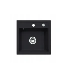 Zlewozmywak Granitowy jednokomorowy czarny nakrapiany BELLA