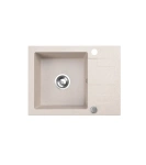 Zlewozmywak granitowy jednokomorowy z ociekaczem beżowy piaskowy NELI 59