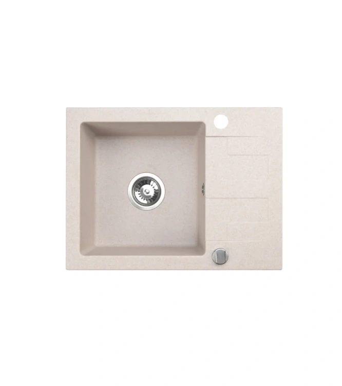 Zlewozmywak granitowy jednokomorowy z ociekaczem beżowy NELI 59