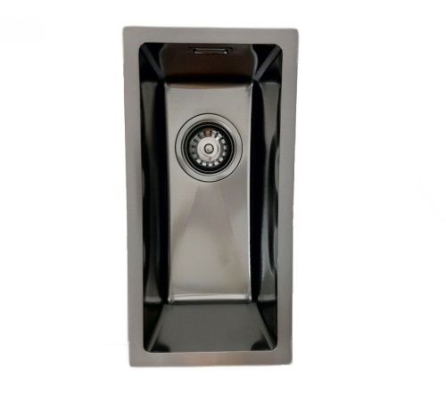 Zlewozmywak mały stalowy STEEL 2244p podwieszany CZARNY