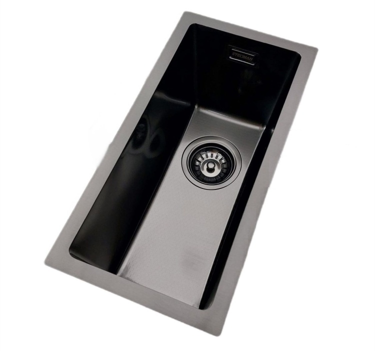 Stalowy zlewozmywak stalowy STEEL 2244p podwieszany CZARNY