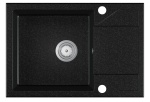 Zlewozmywak granitowy ADRIA czarny grafit (z ociekaczem)