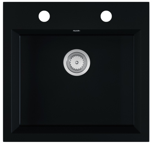 Zlewozmywak granitowy czarny mat COMO