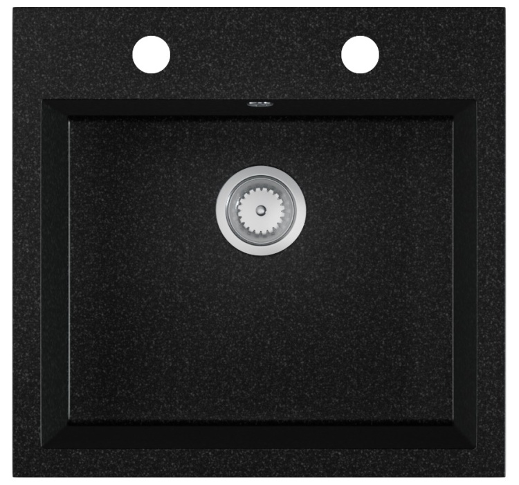 Zlewozmywak granitowy czarny grafit COMO