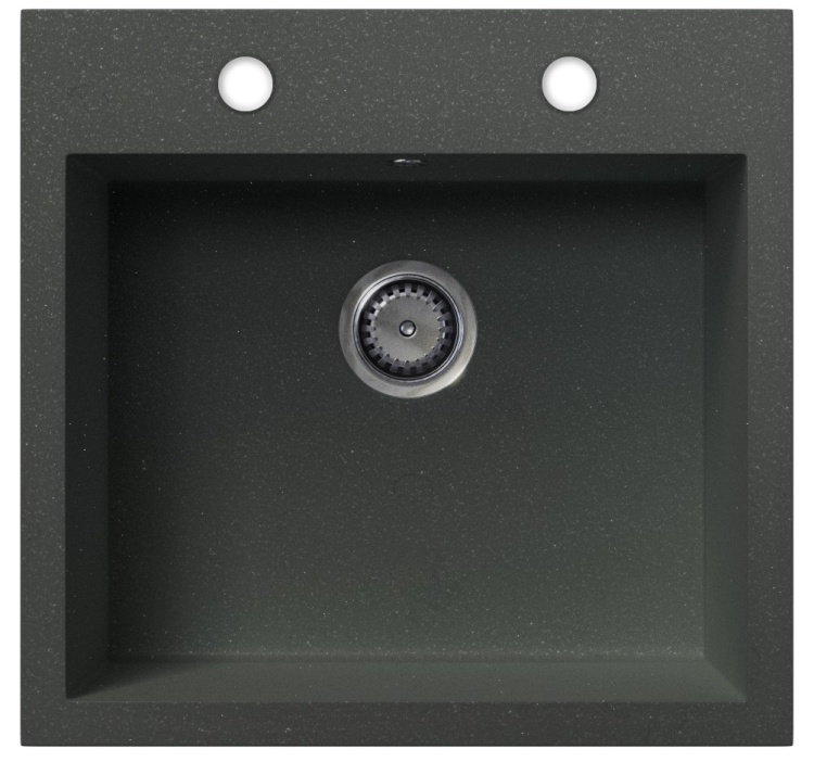 Granitowy zlewozmywak - Como (szary metalik)