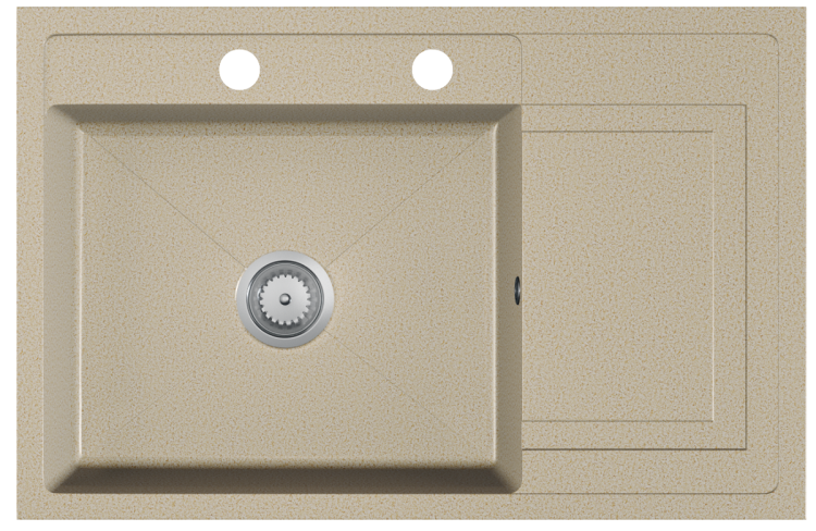 Viero - zlewozmywak granitowy piaskowy