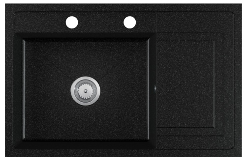 Viero - zlewozmywak granitowy czarny grafit