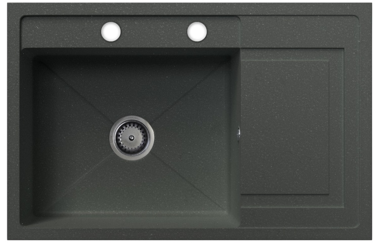 Zlewozmywak granitowy Viero w kolorze szary metalik