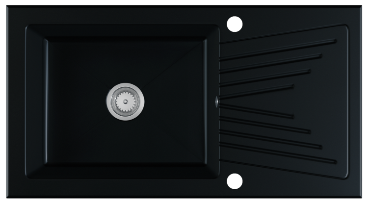 Baricco zlewozmywak granitowy czarny mat