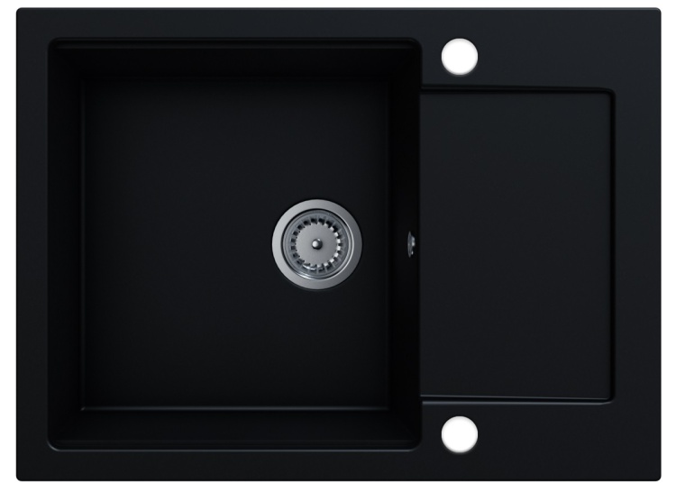Zlewozmywak granitowy - Unito (czarny mat)
