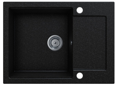 Zlewozmywak granitowy - Unito (czarny grafit)