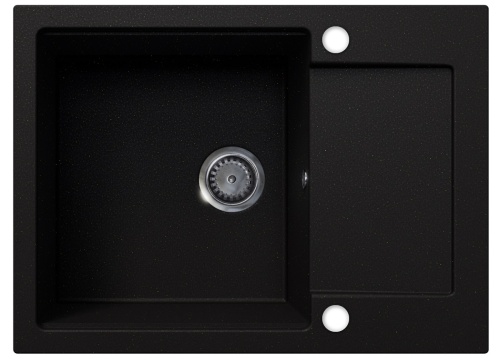 Zlewozmywak granitowy - Unito (czarny brokat złoty)