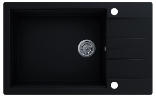 Zlewozmywak granitowy LIMA czarny mat