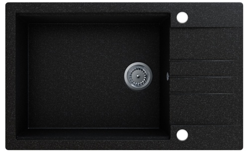 Zlewozmywak granitowy LIMA czarny nakrapiany
