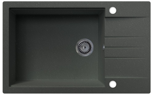 Zlewozmywak granitowy LIMA szary metalik