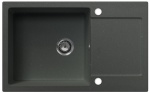 Zlewozmywak granitowy LOJA szary metalik z ociekaczem