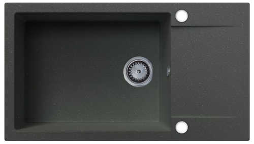 Zlewozmywak granitowy Fort (szary metalik) z otworami