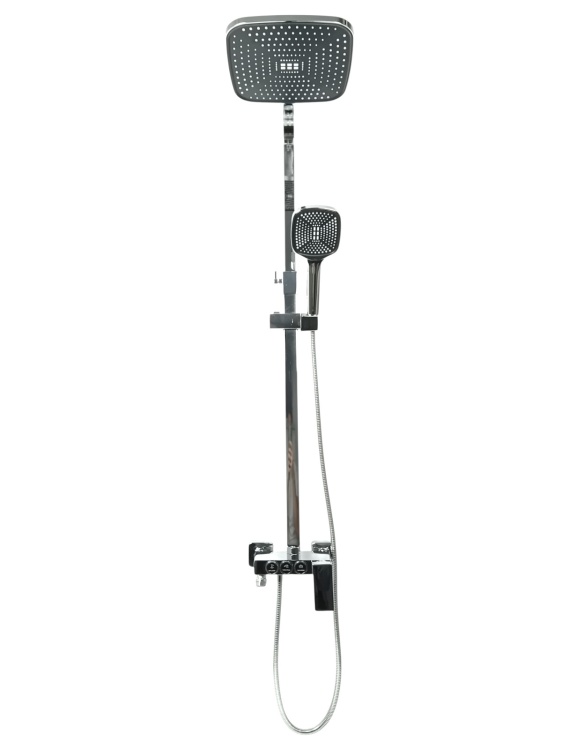 MAXIMO Zestaw natryskowy z baterią deszczownica CHROM