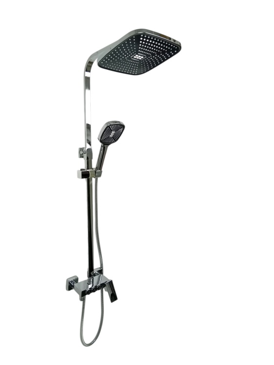 MAXIMO Zestaw natryskowy z baterią deszczownica CHROM