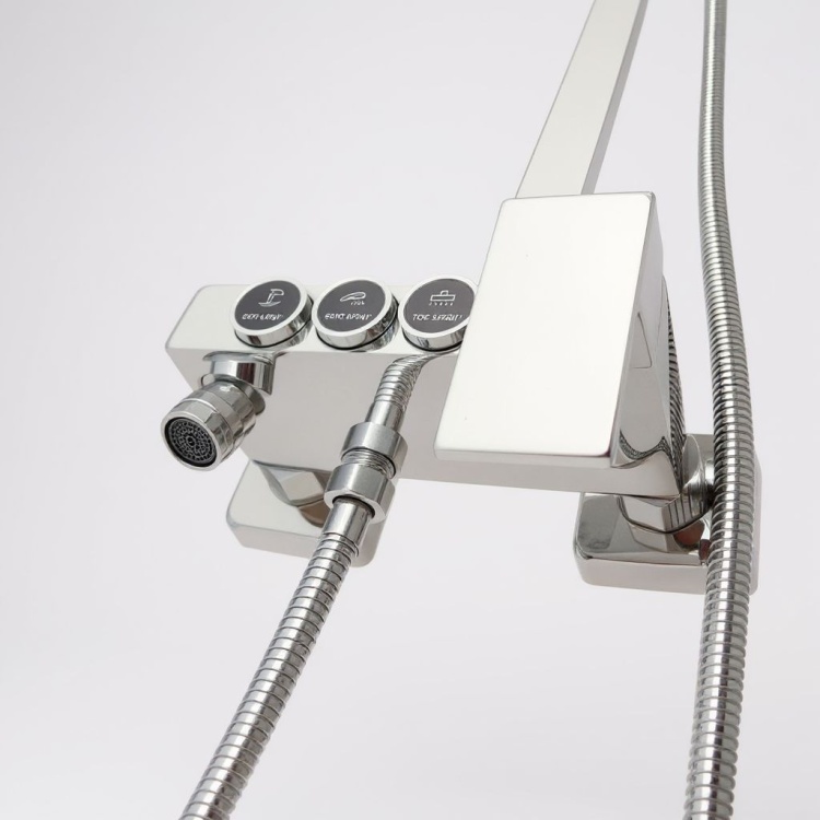 MAXIMO Zestaw natryskowy z baterią deszczownica CHROM