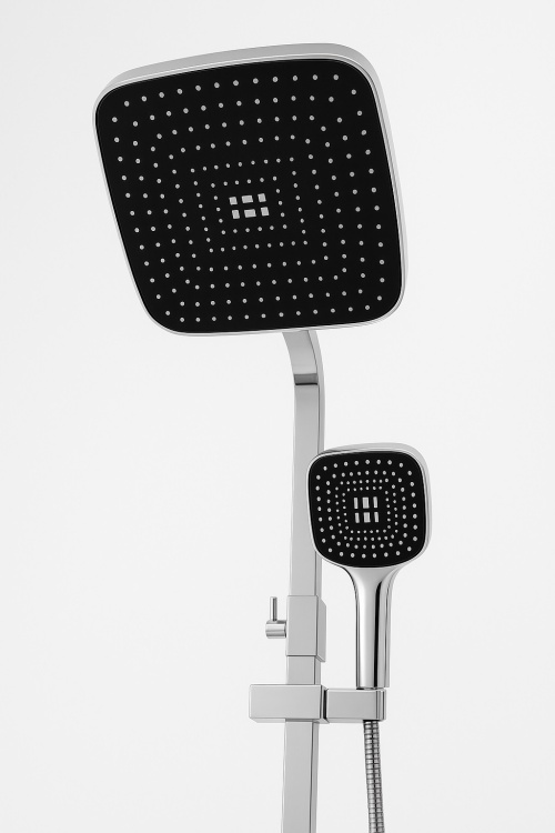 MAXIMO Zestaw natryskowy z baterią deszczownica CHROM