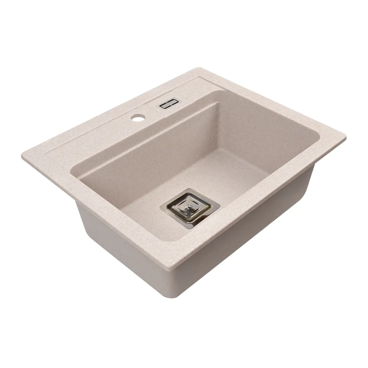 Zlewozmywak beżowy perspektywa boczna YORK