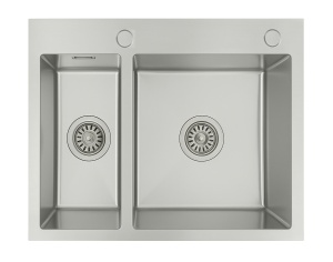 Zlewozmywak stalowy dwukomorowy STELLMAN STEEL 5649 Inox 56x49 cm