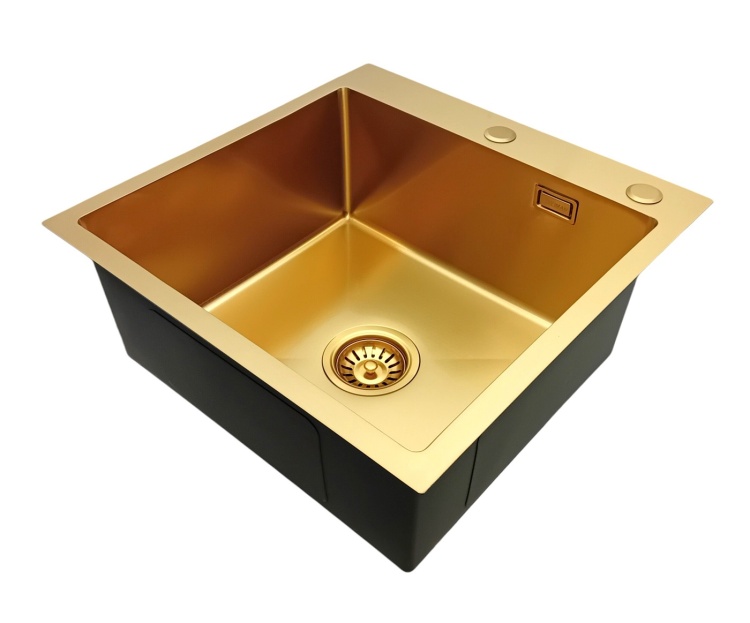 Zlewozmywak stalowy złoty 5050 plastry miodu