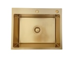 Zlewozmywak stalowy STEEL 6050 Złoty