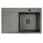 Zlewozmywak stalowy  STEEL 7849R CZARNY