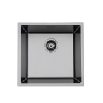 Zlewozmywak stalowy STEEL 4444p podwieszany CZARNY 