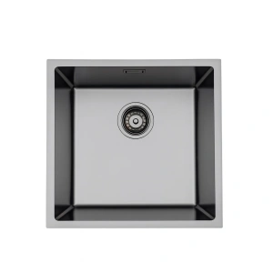 Zlewozmywak stalowy STEEL 4444p podwieszany CZARNY 
