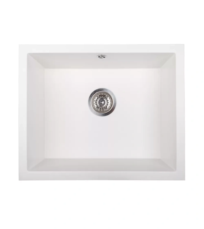 Zlewozmywak granitowy biały JUNIT 56