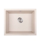 Zlewozmywak granitowy podwieszany jednokomorowy JUNIT 56 beżowy