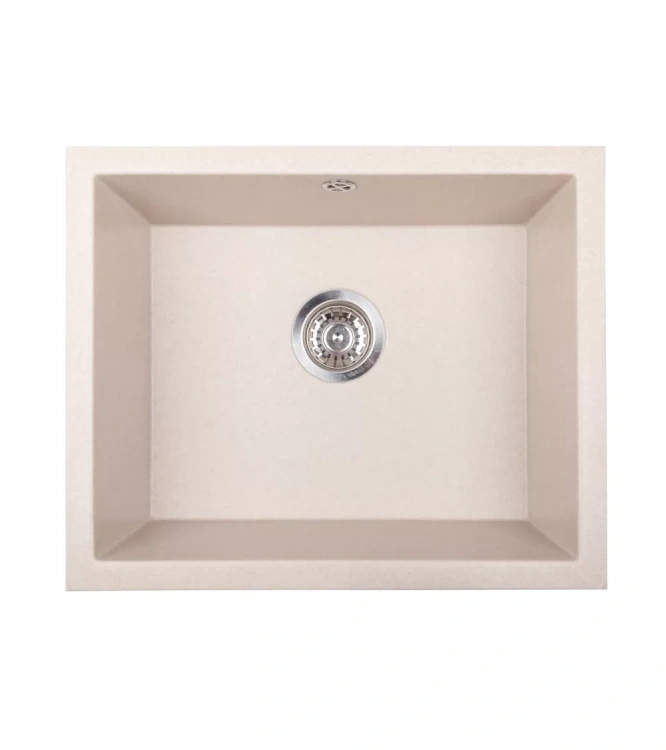 Zlewozmywak granitowy podwieszany JUNIT 56 beżowy