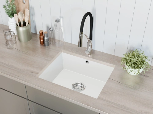 Zlewozmywak kuchenny granitowy jednokomorowy podwieszany JUNIT 56